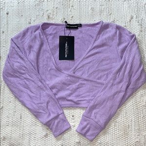 Lilac Long Sleeve Loungewear Shirt